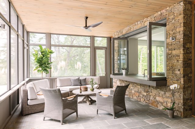 Black Dog Farm Screened-In Porch With Dining Area