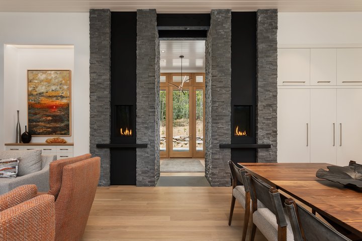 Mountain Tranquility dual fireplaces