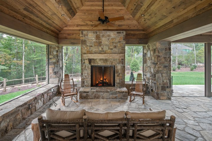 Ramble Retreat Outdoor Seating with Fireplace