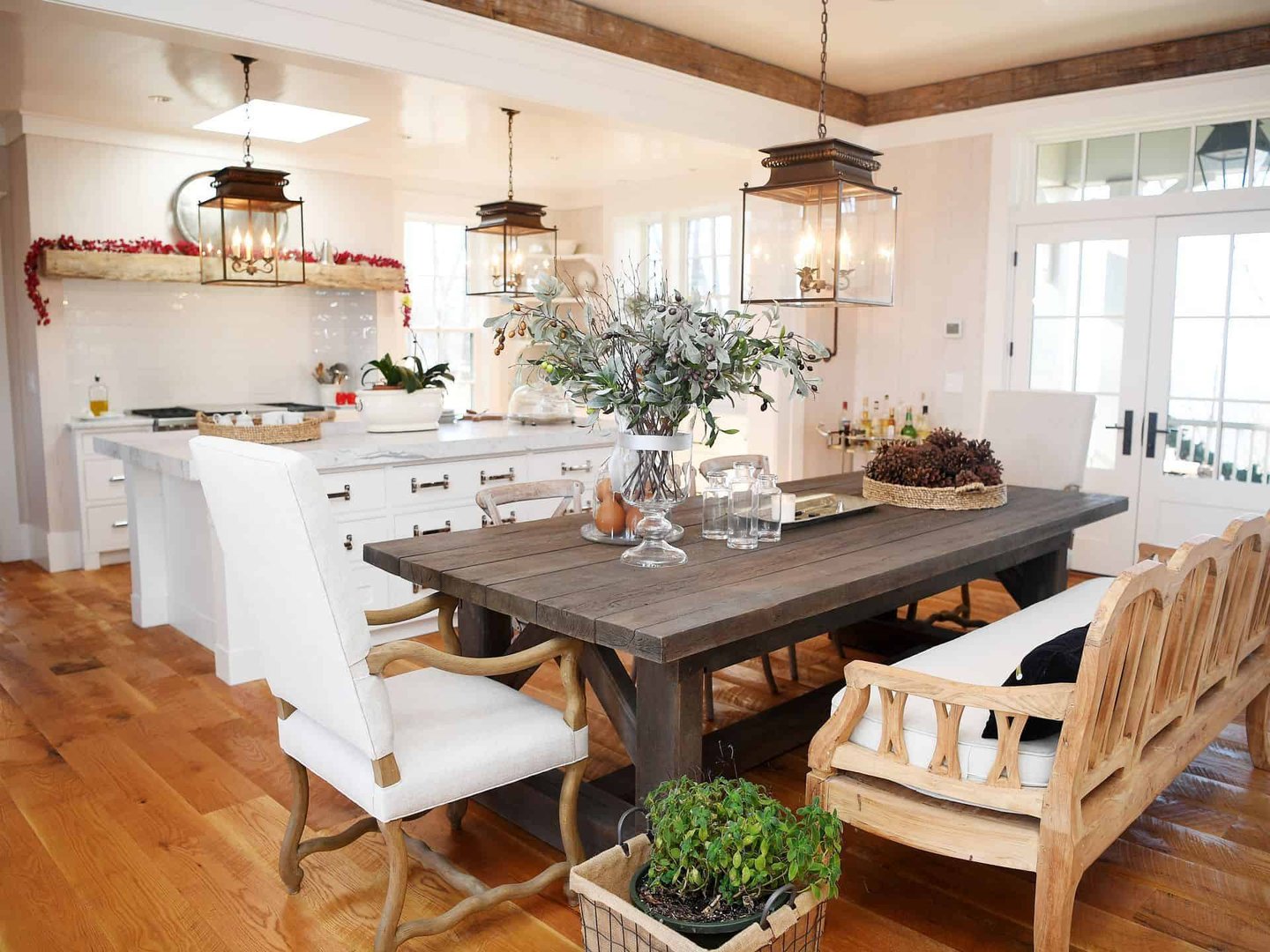 Mountain Views are perfect from this open floorplan kitchen and dining room