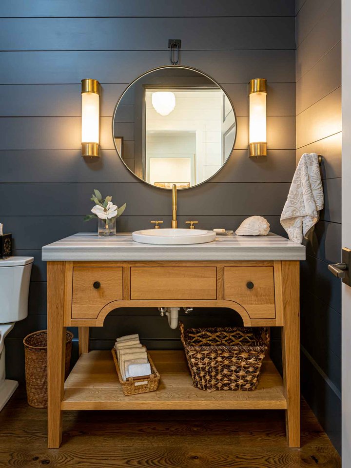 Blue beauty bathroom vanity