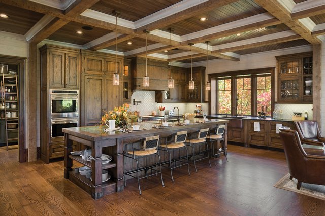 Hickory Homestead kitchen with large island