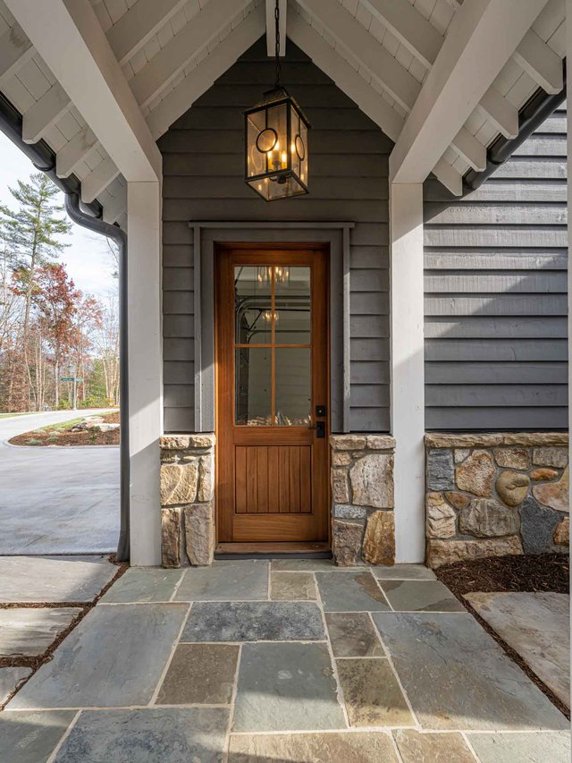 Blue beauty exterior doorway