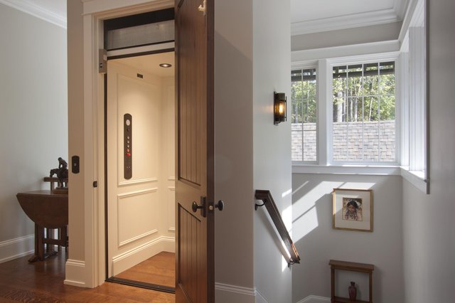 Burnham Woods stairwell with unique windows