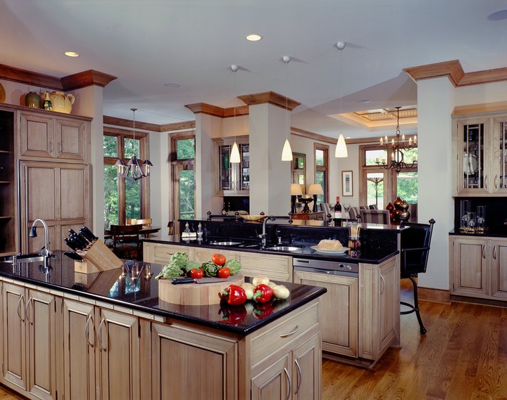 Artful Lakeside Kitchen