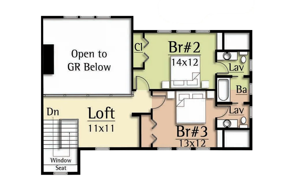 Bitterroot Upper Level floorplan