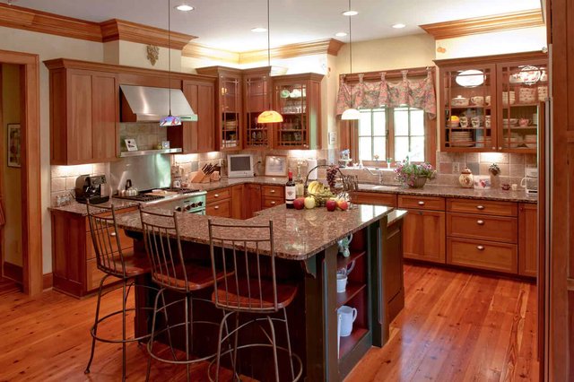 Family Retreat Kitchen with Eat in Island