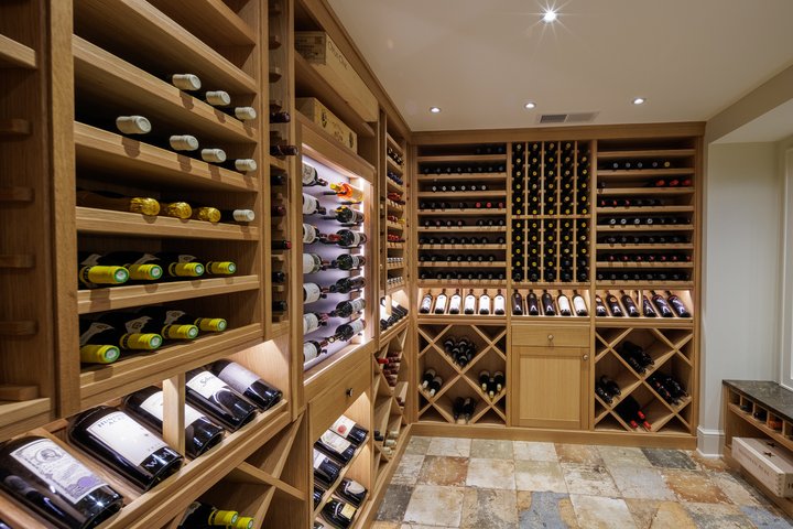 Renewed Family Home Climate-Controlled Wine Room