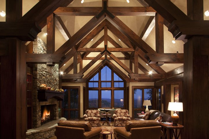 Timber framed great room