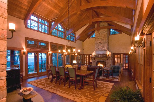 Mountain Getaway Open Floor Plan with Dining and Living Room