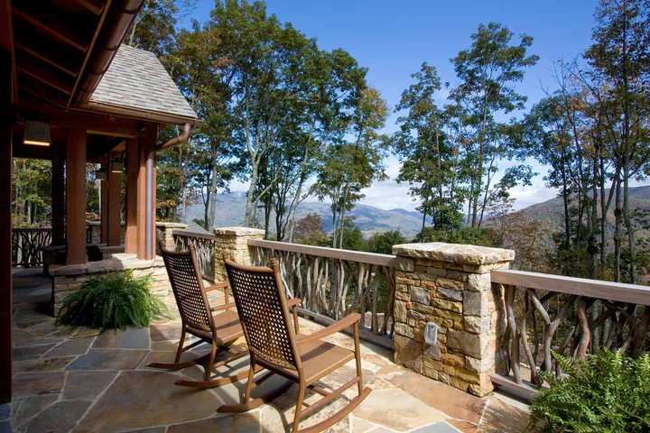 Mountain Getaway Porch Overlooking Blue Ridge Mountains