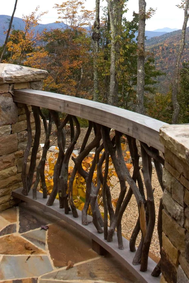 Mountain Getaway Porch Railing Detail