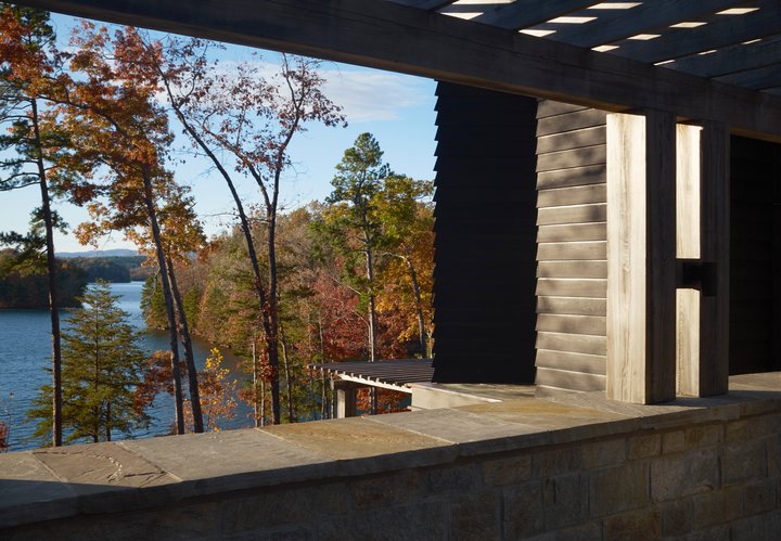 Anthracite Lodge view of lake from back patio