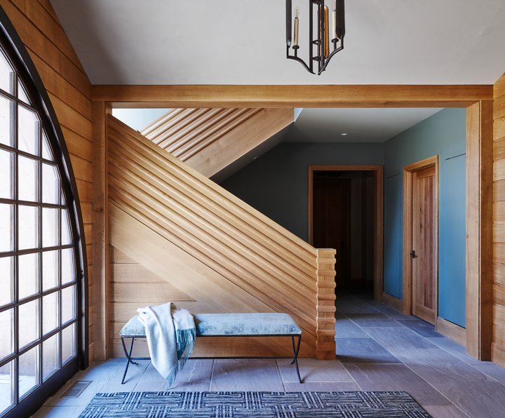 Anthracite Lodge interior stairs and entryway