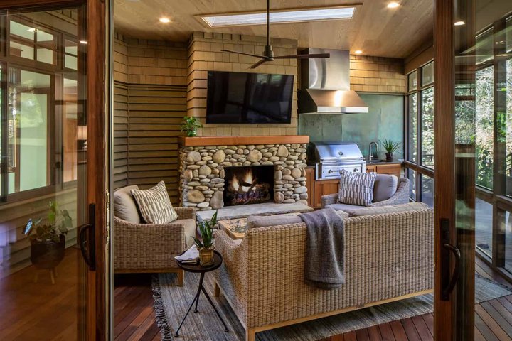 Urban Tranquility Porch with Fireplace 1