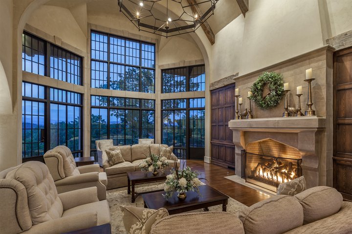 Vista Bluff Living Room with Fireplace