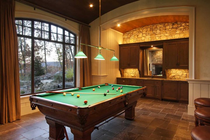 Walnut Chateau Billiard Room