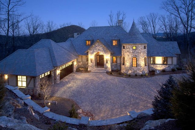 Walnut Chateau Front Exterior at night