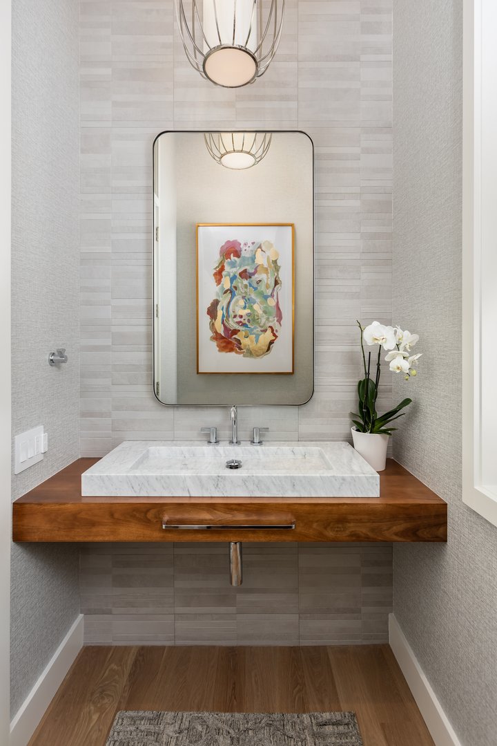 Modern Mountain tranquility powder room