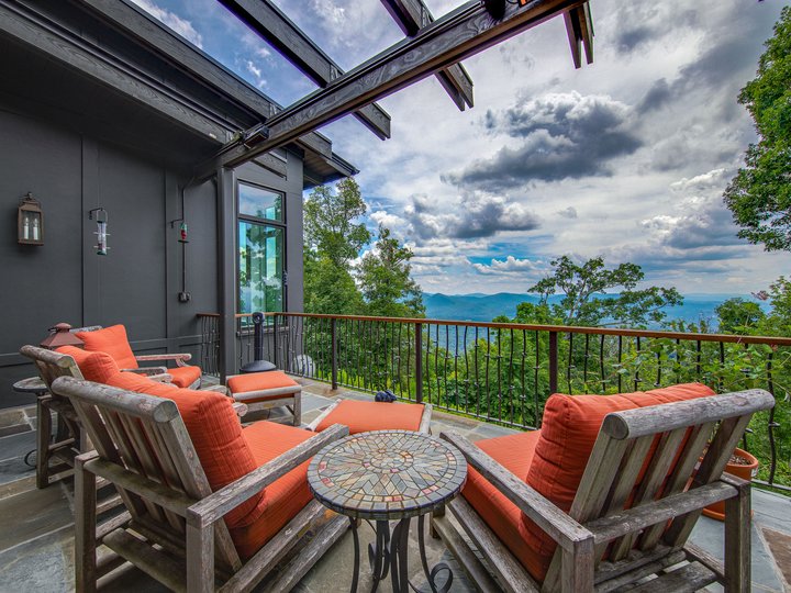 Outdoor Seating with View Overlooking Mountains